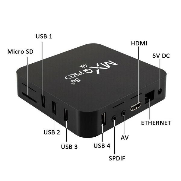 4k Smart TV Box Android 11.1 MXQ Pro 8GB RAM 128GB ROM 2.4G/5G Wi-fi