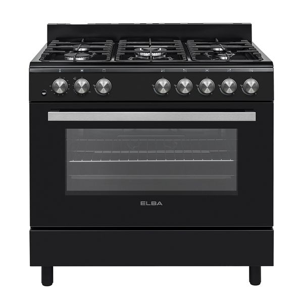 Elba 04/96CL828B-2- Gas Stove 5 Burner Gas Oven 90cm Black