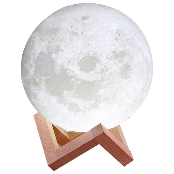 LED 16 Colors 3D Printing Warm Moon Lamp
