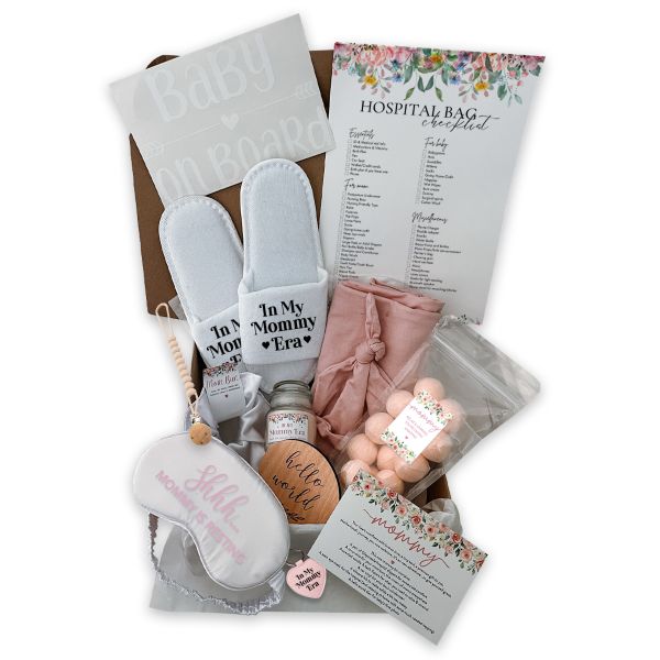 In My Mommy Era New Mom Baby Shower Gift Bundle With Pink Swaddle &amp; Beanie