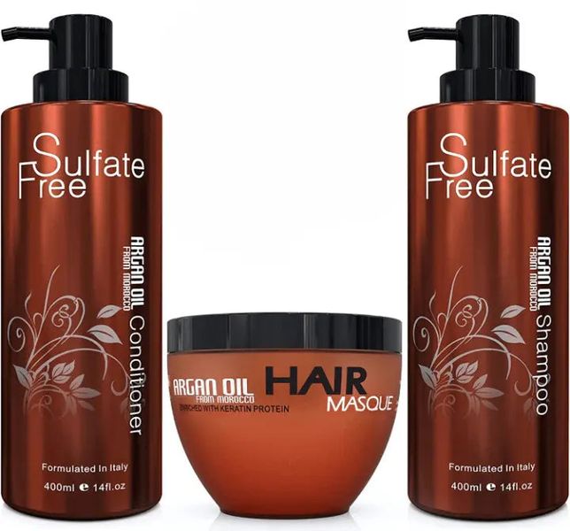 Luxury Moroccan Argan Oil Hair Care Set (3 piece)