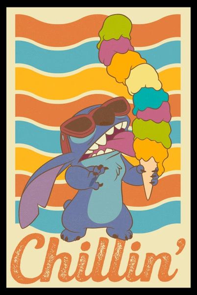 Disney: Lilo &amp; Stitch (Ohana - Means Family) Poster with Black Frame