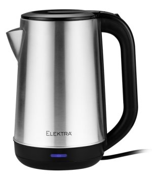 Elektra 2L Cordless Electric Kettle - Fast Boil Stainless Steel Silver