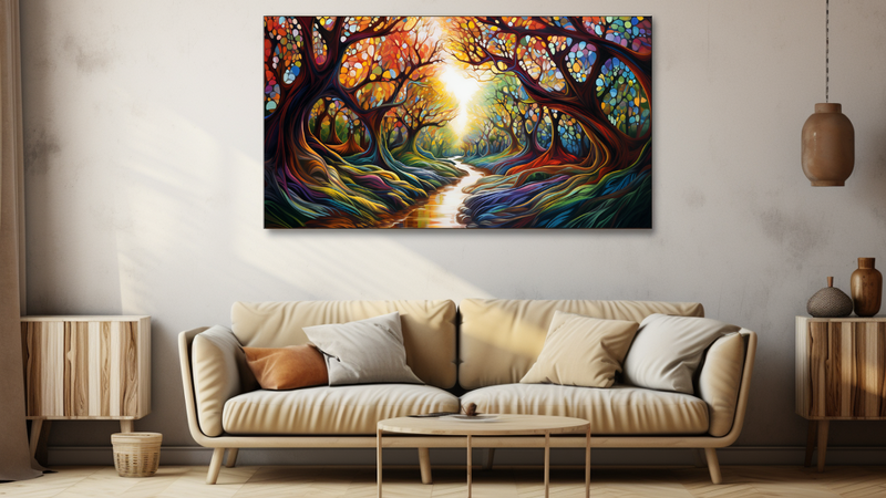 Canvas Wall Art - Bushland Kaleidoscop Abstract - HD0071