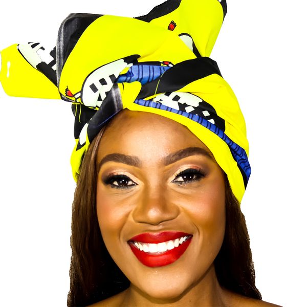 Africa Fashion House Yellow Swati Doek