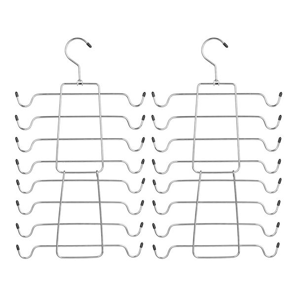 2 Pack Tank Top Hanger,Bra Hanger,Foldable 8-Tier Metal Hanger