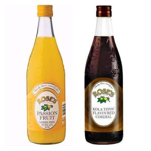 Roses Passion Fruit &amp; Kola Tonic Flavoured Cordial 750ml (Pack of 2)