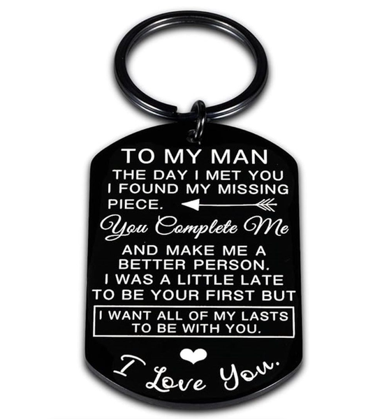 Stainless Steel Keychain Fathers Day Gift Birthday for Men