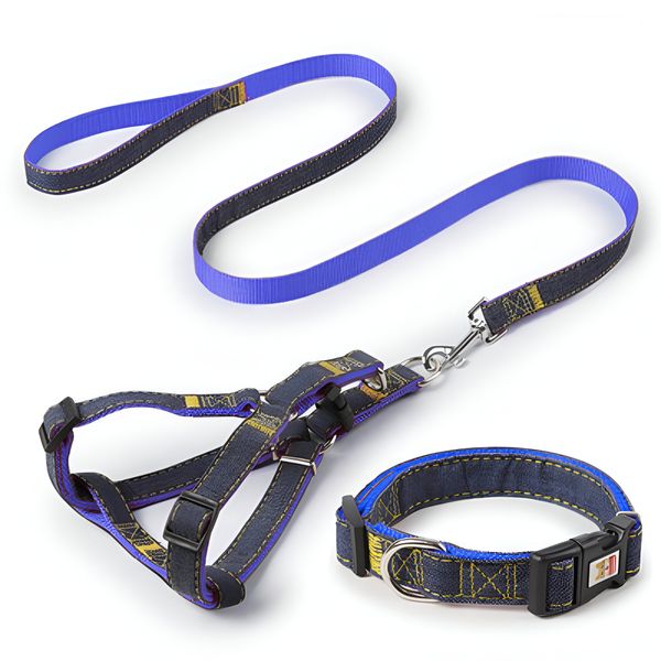 Dog Belt Collar Chest and Back Traction Rope Set Dog Rope for Dogs 7.5-20kg
