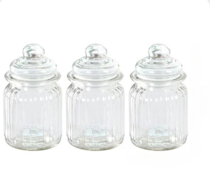 Set Of 3 Mini Glass Jars with Silicone Seal