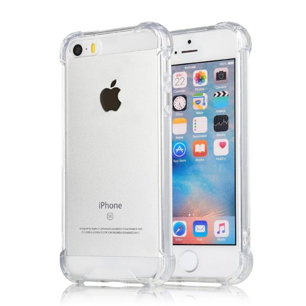 World Choice TPU Protective Clear Pouch Gel Case Compatible with iPhone 5