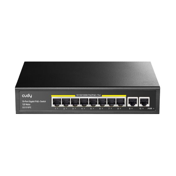 Cudy 8-Port 10/100/1000M Pse|2-Port 10/100/1000 Upl|Unmanaged Poe+ Switch 120W