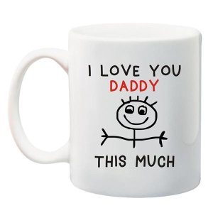 Qtees Africa I Love You Daddy This Much Printed Mug - White
