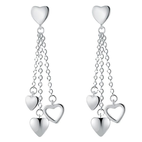 ZELTRYN Heart Tassel Drop Earrings
