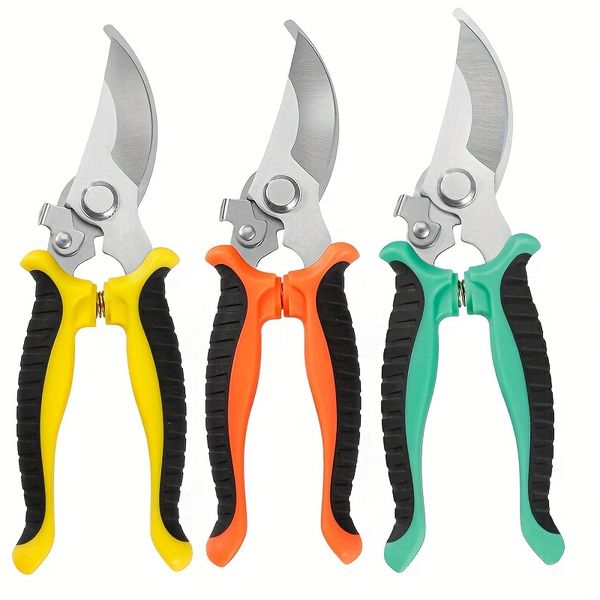 3 Pieces Garden Pruning Shears Stainless Steel Fruit Scissors