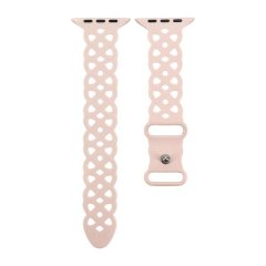 Breathable Silicone Apple Watch Strap With Hollow Out Design - Beige