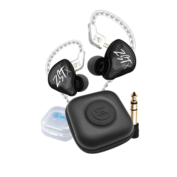 KZ ZSTx In-Ear Monitor &amp; Accessories Starter Pack - Black