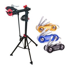 Tork Craft - Bicycle Repair Stand &amp; 6in1 Aluminium Mini Folding Key 3Piece Set