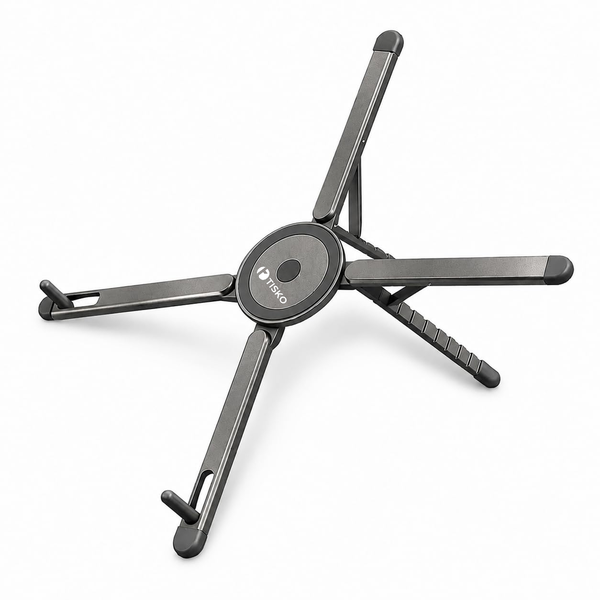 TISKO Aluminium Alloy Folding Laptop Stand with Magnetic Phone Holder Stand