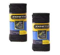 Car Mats for Boot by Zenith - Black (Pack of 2)