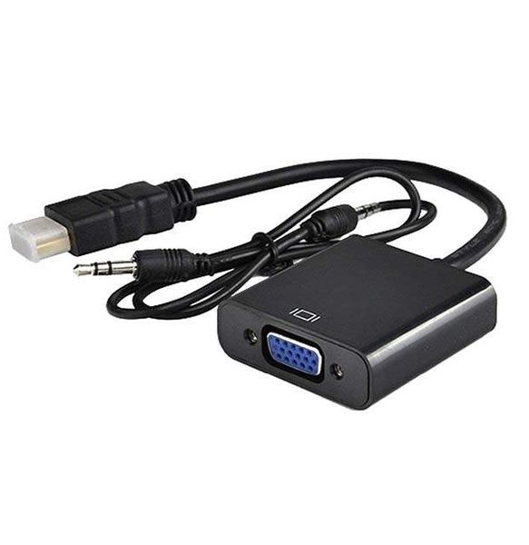 HDMI to VGA Converter with 3.5mm Audio Output - High Quality Video Adapter
