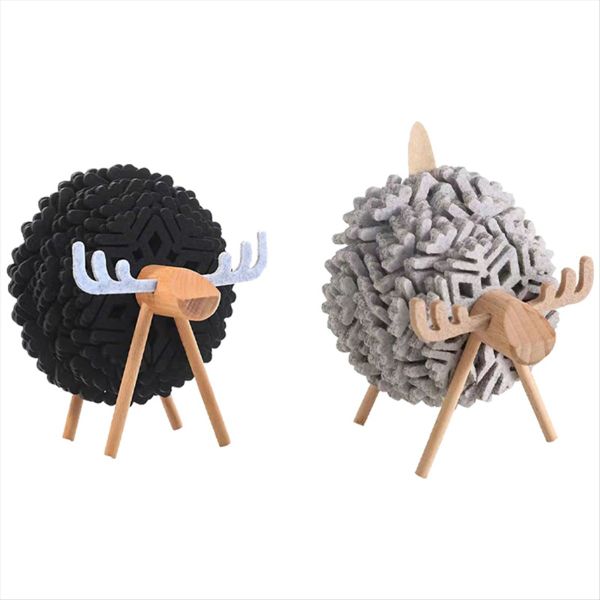 Sheep Shape Coasters Anti Slip Cup Pads Coasters Insulated Round Felt Cup M