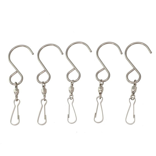 Pack Of 5 Multi-Purpose Swivel Hooks For Hanging Crystal Twisters