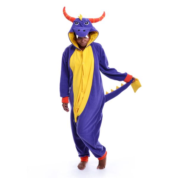 aFreaka Adult Spyro the Dragon Onesie - Purple &amp; Yellow