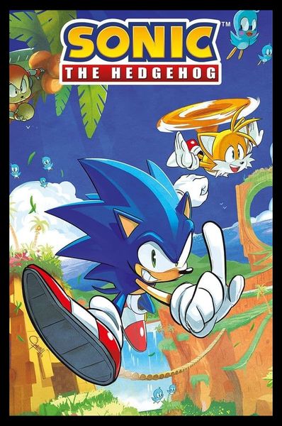 Sonic the Hedgehog (Sonic &amp; Tails) Poster with Black Frame