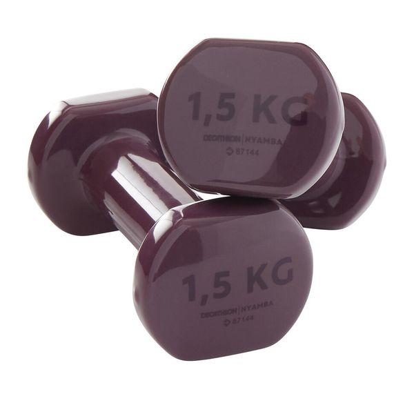 Nyamba Fitness 1.5 kg Dumbbells Twin-pack - Burgundy