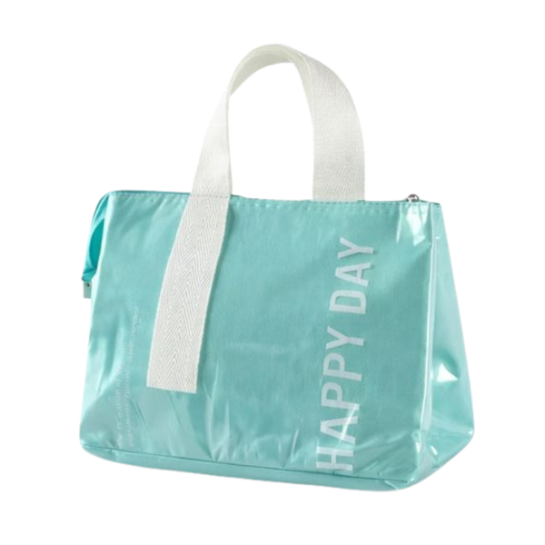 Waterproof Insulated Lunch Bag with Zipper - Reusable Food Carry Tote