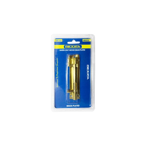 Dejuca - Barrel Bolt - Necked - Bp - 100mm - 1/Card - 3 Pack