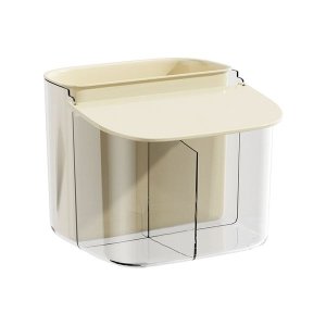 White Countertop Tea and Coffee Organizer - Storage Box for Bags and Capsules