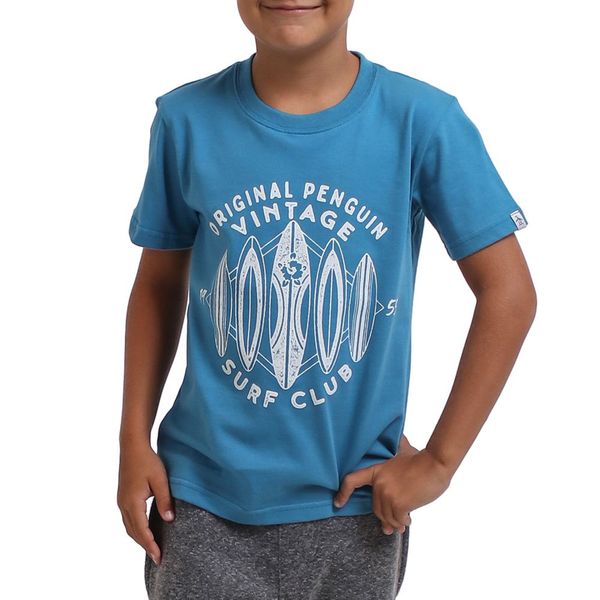 Original Penguin-Boys-Vintage Surf Ss T-Shirt-Coppen Blue