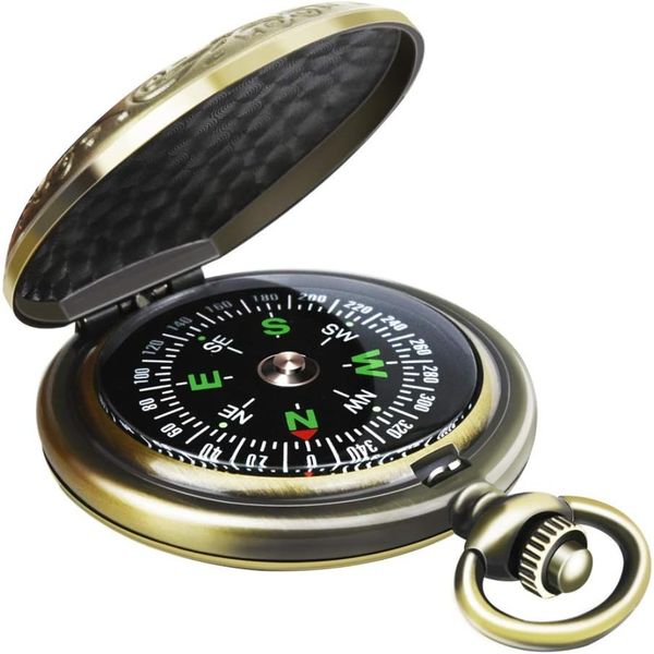 Portable Pocket Watch Compass - Flip Cover Design for Outdoor Adventures