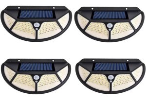 Favorable impression Outdoor 102 SMD Solar Motion Sensor Light Pack of 4