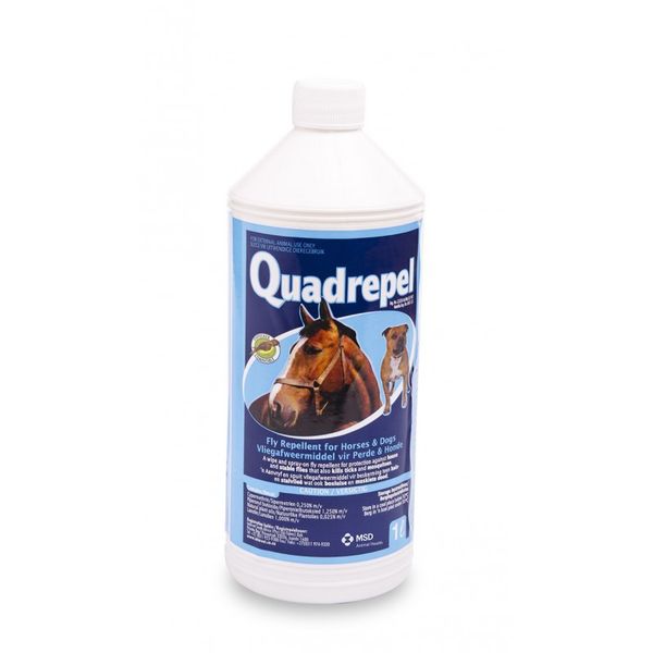 Quadrepel Fly Repellent &amp; Tick Spray Treatment for Dogs &amp; Horses - 1L