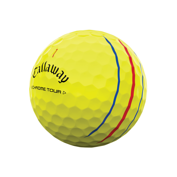 Callaway Chrome Tour Triple Track Yellow Golf Balls - 4-Piece Urethane