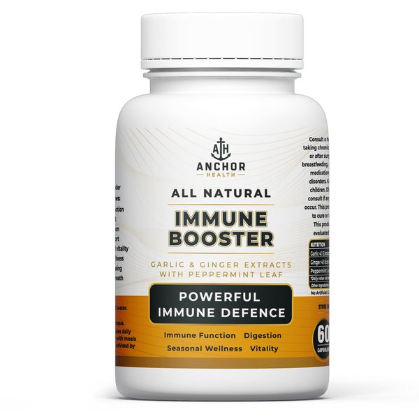 Anchor Health Immune Booster- Garlic &amp; Ginger Extracts with Peppermint Leaf