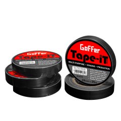 Tape-iT 5 Pack of 1inch Black Gaffer Tape Rolls 24mm x 25m | Ti2425BG5