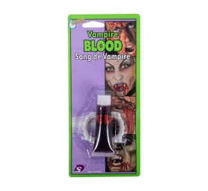 Fake Vampire Blood - with Fake Teeth - Red &amp; White - 5 Pack