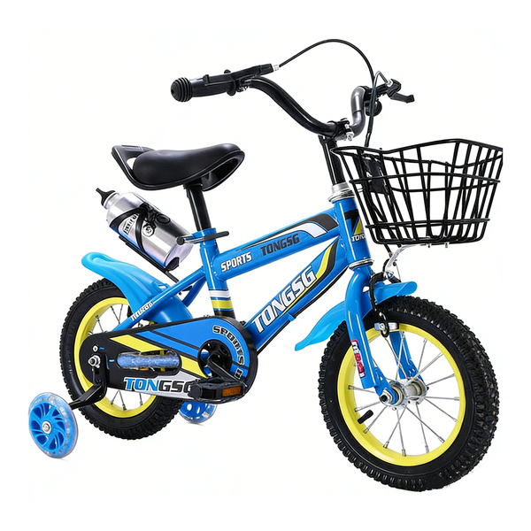 12 Inch Kids Bike with Light Up Training Wheels Adjustable Seat for Age 2-4