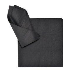 Serviettes - 2 Ply - Catering Accessories - Plain Black - 33cm - 20 Piece