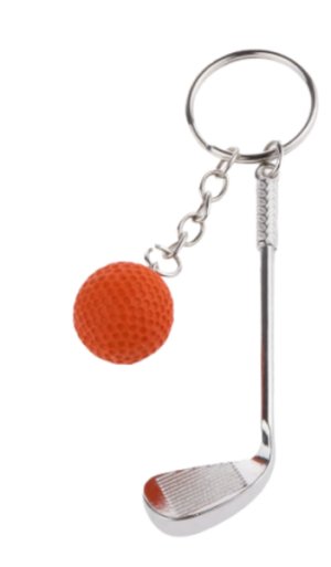 Mini Golf Keychain Key Ring Clubs &amp; Ball