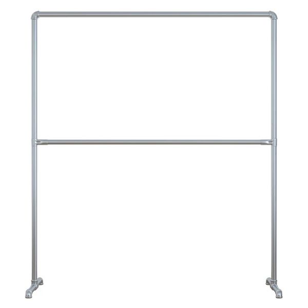 Double Pole Clothes Rack Garment Hanger Laundry Drying Metal Rail