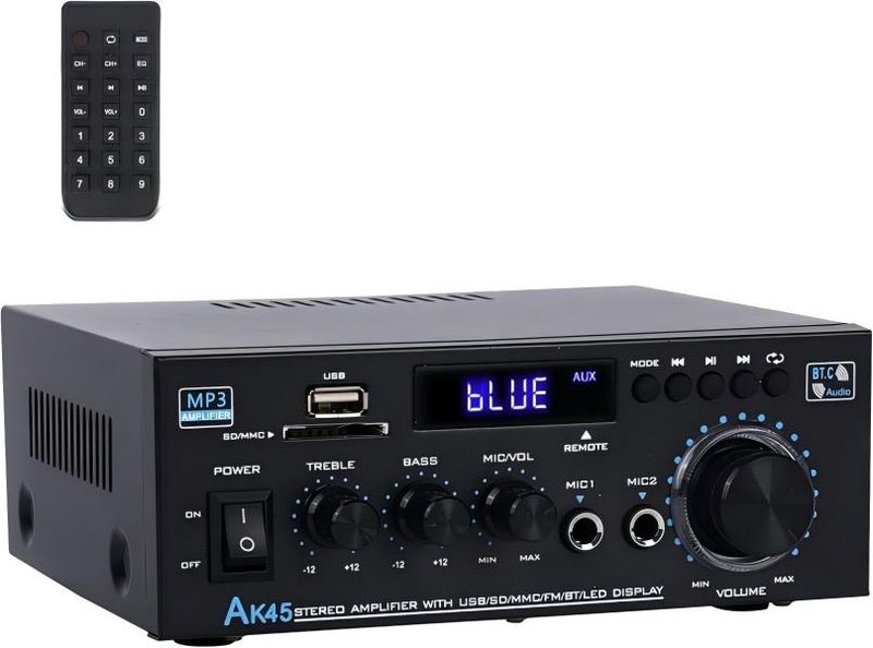 300Wx2 Stereo Receiver Amplifier, Home Audio Amplifier, Bluetooth Receiver
