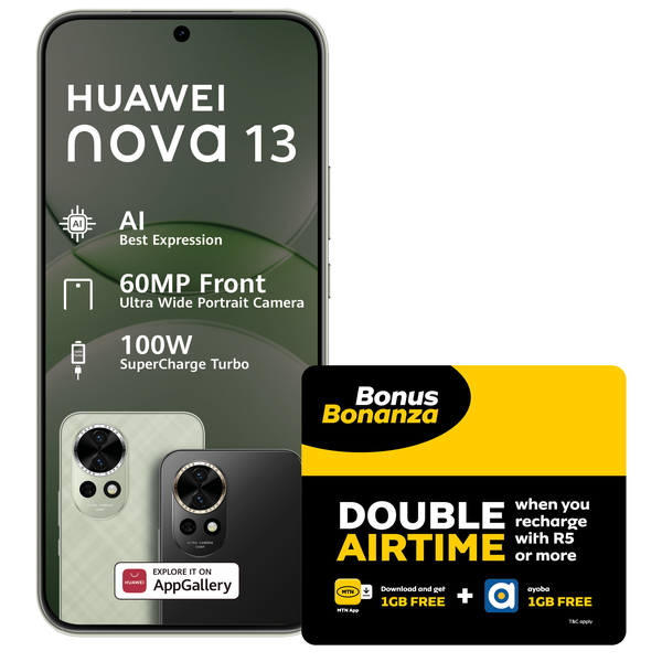 HUAWEI NOVA 13 Green Dual Sim + MTN SIM KIT &amp; LTE Device Promotion