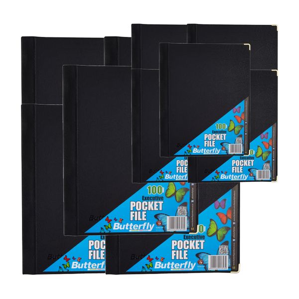 Butterfly Executive Pocket File - A4 50 m 100 Pocket Display Book x 10