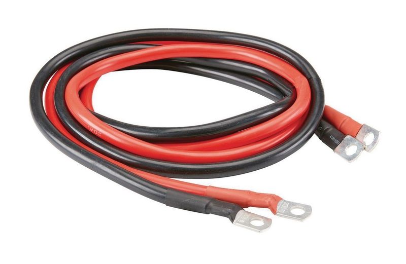 Solar Battery Cable 25mm x 1 Meter Long With Lugs - 2 Pack