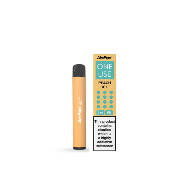 AirsPops - Disposable Vape - Peach Ice - 5% Nic Salts